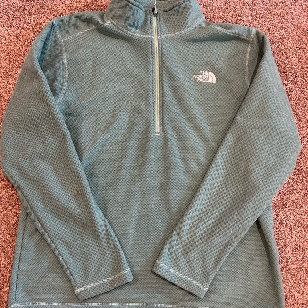 The North Face sage like green quarter Zip Jacket
